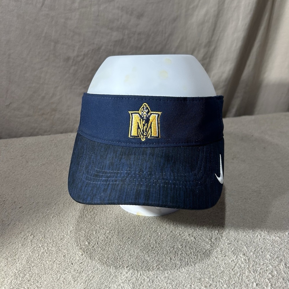 Nike Murray State Racers Dri-FIT Sun Visor Hat Navy Blue NCAA Hook & Loop Cap